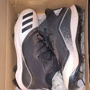 Adidas Black and White Cleats
